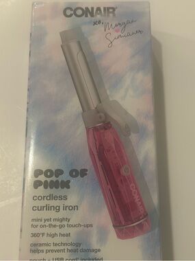 Conair Pop of Pink Cordless Curling Iron - Pink